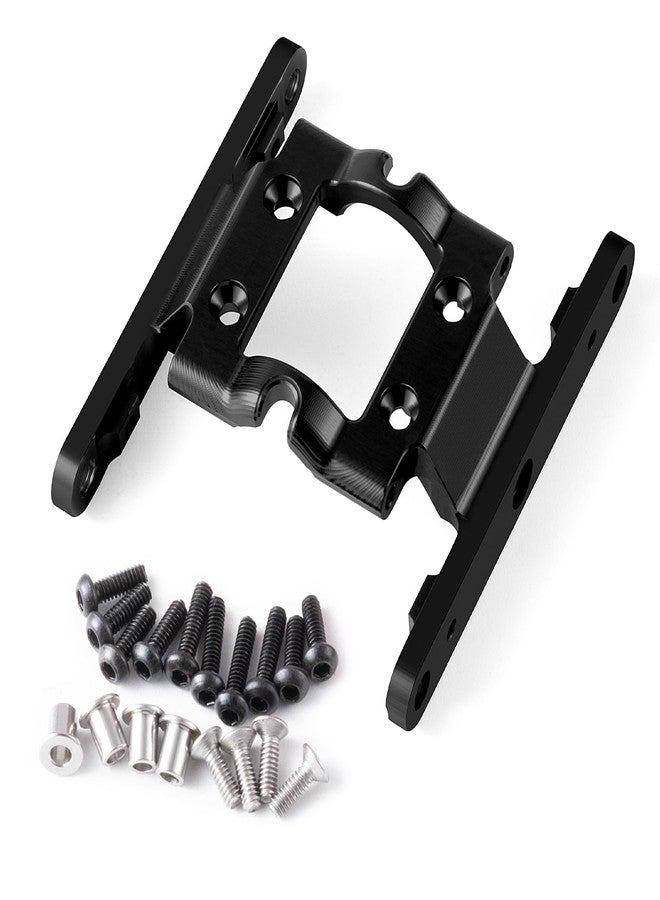 WEFEINO Aluminum Skid Plate Transmission Mount Upgrade Parts for FMS FCX18 LC80 1/18 RC Crawler Car (Black) - Image 1